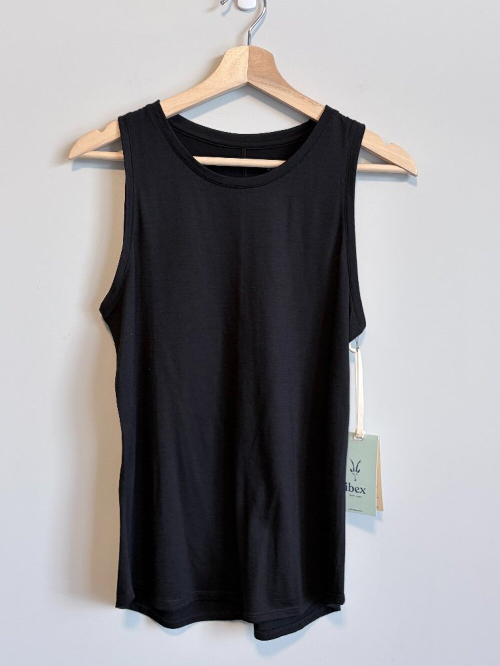Ibex Essential Racerback Tank Next To Skin Performance Black Women's Small